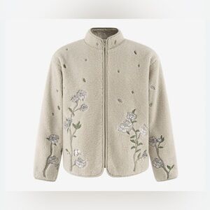 Yitai Suzhou Floral Embroidered Fleece Sherpa Jacket